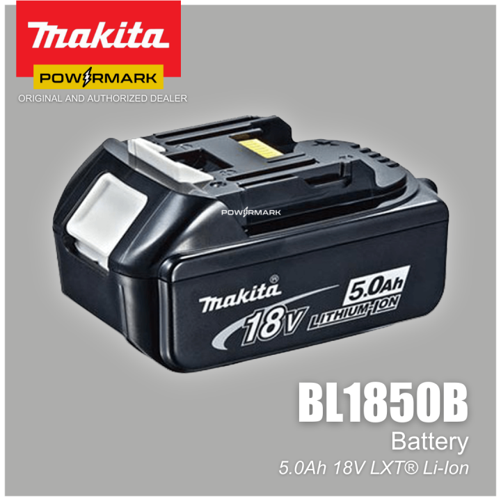 Makita BL1850B-2 18V LXT Lithium-Ion High Capacity Battery Pack 5.0 Ah with LED Charge Level Indicator (2-Pack