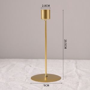 Retro Artistic Golden Candle Holders Nordic Candlestick for Wedding Christmas Banquet Decoration