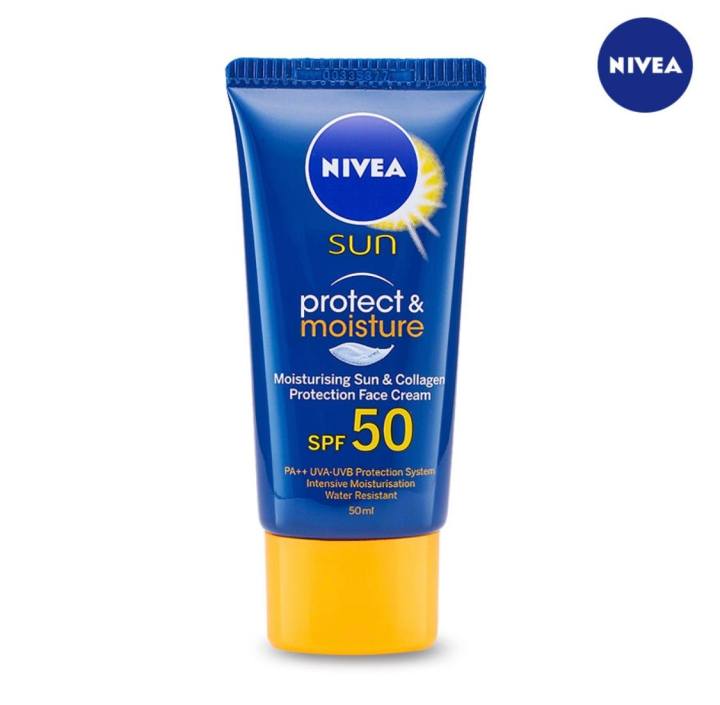 Nivea SUN PROTECT and MOISTURE Face Cream Spf 50 ++ 50ml | Lazada PH