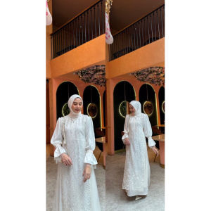 COD BEST SELLER Linni Dress mix Brukat Gamis Kondangan Wanita Terbaru 2024 Dress Muslim Pesta Terbaru