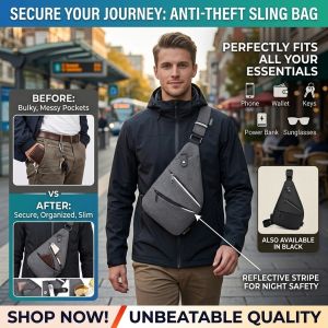 Anti-Theft Chest Bag Security Crossbody Bag Multi-Functional Design Comfort Fit Hidden Pockets Waterproof Material Travel Hiking Camping Daily Activities Outdoor Sports Bag