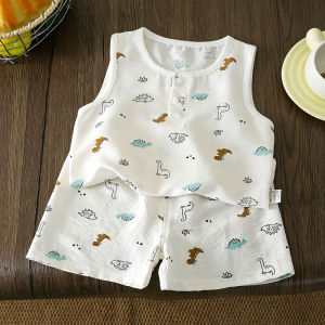 【local Stock】Terno Vest Set For Baby Made Of Delicate And High-quality Spun Silk With Excellent Sweat Wicking And Strong Heat Dissipation In Summer