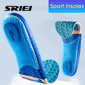 SRIEI 1Pair Sport Insoles Shock-absorbing Gel Running Insoles Breathable Orthopedic Insoles Arch Support Shoe Sole Cushion for Women Men