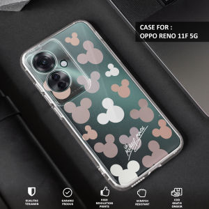 Case OPPO RENO 11 F 5G Motif KARTUN Clear Softcase Bening Tebal Casing Hp RENO11 F 11F CK