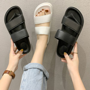 TOONICE Fashion two strap rubber Sandals Women&Men shoes Couples Unisex Plain Black & White 1pc Slippers Korean Slides