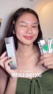 VT Cosmetic Reedle Shot 100 300 Skin Booster Serum 50ml Micro-Exfoliating & Pore Tightening Pore Care Exfoliation Skin Absorption Improvment
