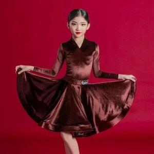 SHUNAICHI Autumn and Winter Art Exam Level Exam Big Skirt Professional Competition Ice Velvet Must Choose Clothing Performance