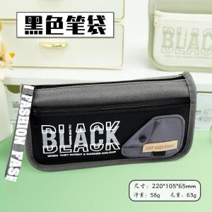 TXS62 Kotak Pensil Tempat Pensil BLACK Oxford Cloth Kuat Tebal TKM