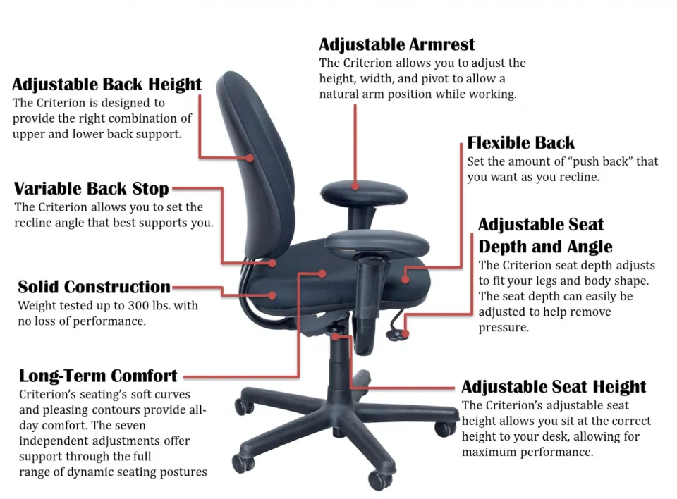 Seat depth 2024 adjustable office chair