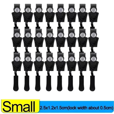 48Pcs Detachable Zipper Pullers Universal Instant Zipper Head Metal Nylon Zipper Repair Kits For DIY Bags Jackets Clothes Accessories