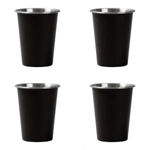 4pcs 350ml Stainless Steels Drinking Cup Outdoor Travel Coffees Milk Mugs Replacement Portable Stackable Camping Cup