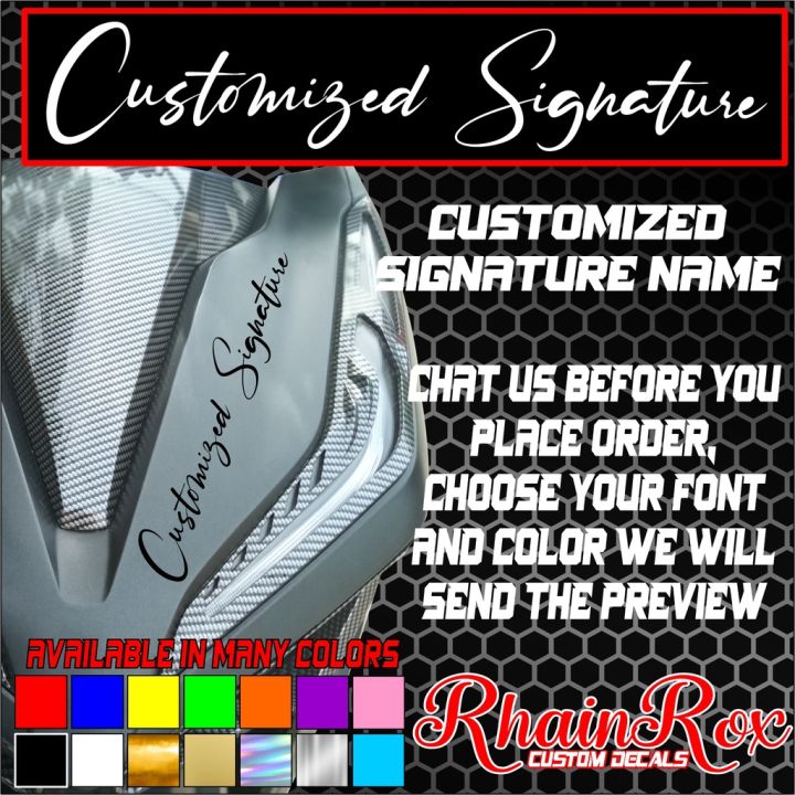 Signature Name Sticker customized signature name sticker | Lazada PH