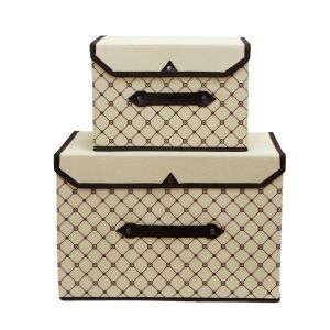 Folding storage box with lid non-woven storage box for clothes sorting box sundries storage box clothes organizer storage box organizer