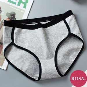 Rosa Seamless Mid Waist Panties Womens Cotton Thin Breathable Antibacterial Briefs 4018