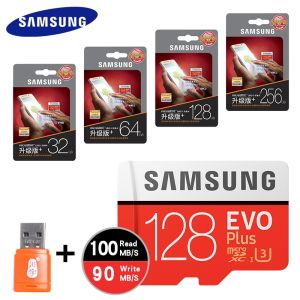 ♥Thanh Toán Khi Nhận Hàng + Gửi Miễn Phí Bộ Chuyển Đổi + Đầu Đọc Thẻ Thẻ Micro SD SAMSUNG 100 MB/giây Chính Hãng 100% Thẻ Nhớ 128GB 32GB 64GB 256GB Class10 U3 Flash TF Microsd Cho Điện Thoại Với SDHC SDXC Mini