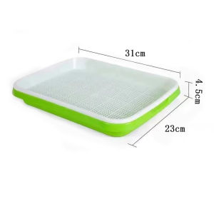3 sets Microgreens Sprouting Tray 2 Layers Hydroponic Seedling Tray Seed Germination Tray