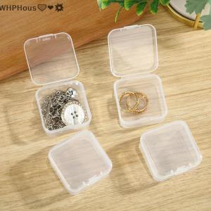 WP💓💛💖 PP Storage Box Mini Transparent Plastic Case Container Square Rectangle Packaging Box For Jewellry Beads Small Items
