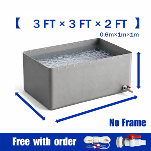 Canvas Fish Pond Canvas Fish Rearing Pond 0.5mm Thickened Fish Pond Canvas Water Pond Gray Canvas Fish Pond