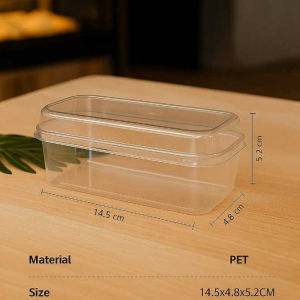 [10 PCS] Dessert Box Premium Mika Kotak Persegi Panjang Cup Dessert Puding Tiramisu Korea Premium