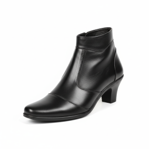 Sepatu Boots Formal High Zipper Wanita Heels Kulit Kerja Ukuran Besar Big Size 41 - 44