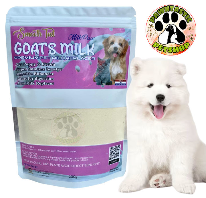 Smooth Tail Goat's Milk 200g (Milk Replacer For Puppies, Kittens