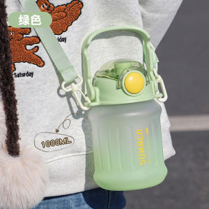 1000ML Water Bottle PP+PC Bottles With Straw Sports Bottle Outdoor Portable School Work