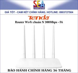 Tenda Router Wifi Chuẩn N 300Mbps - F6
