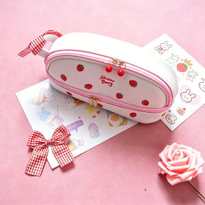 VIVOLILV 2-3 Days Delivery⚡️Korean Style Cherry Pencil Case Cute Girly Aesthetic Pencil Bag Simple Stationery Storage Bag for Students