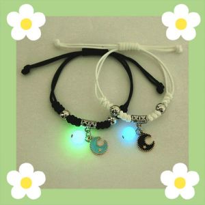 2Pcs Luminous Bracelet For Couple Fashion Best Friends Adjustable Bracelets Lover Friendship Braided Bracelet Valentines Day accessory gifts