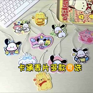 OHHDEER Kawaii Aromatherapy Pieces Anime Pochacco Car Balm Long-lasting Deodorant Fragrance Wardrobe Ornament Perfume