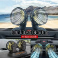 Car fan 12V USB Car Electric Fan Double Headed Vehicle Fan Cooling Air Truck 24V D-302. 