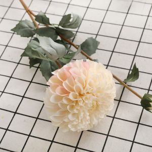 PIKASHOPWEN 80cm Artificial Chrysanthemums Branch Real Touch 2 Heads Simulation Dahlia Flowers DIY Vase Decor Floral Art Silk Fake Flowers Home Decoration