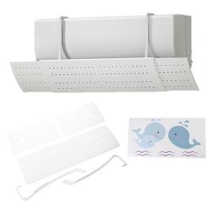 Wall Mounted Air Conditioning Windshield Baffle 16.5x52cm Plastic Texture Suitable for Comfortable Airflows Control