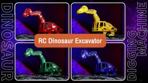 🔥[Ready Stock] Dinosaur Excavator Remote Control Mainan Kanak-Kanak 3-8 Tahun Mainan Elektrik Stok Ada Bunyi & Lampu