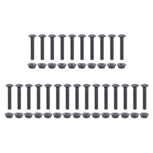 Pack of 25 Multipurpose M8x60mm Flat Heads Bolts With Flanges Lock Nut for Sturdy Indoor and Outdoor Fastening