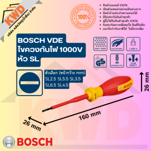ไขควงกันไฟ ไขควงหุ้มฉนวน ไขควงVDE คุณภาพสูง BOSCH รุ่นปี 2024