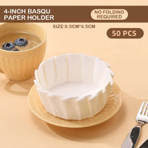 100Pcs Baking Paper Basque Cheesecake Oil Paper Tray Disposable Cake Paper Baking Pan Cupcake Liner COD