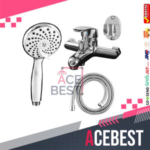 ACEBEST Set Shower Panas Dingin Kran Mixer Kran Panas Dingin Hand Shower Lengkap HS-79 + JS-34