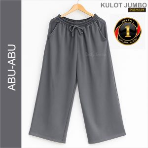 Celana Kulot Jumbo Wanita Panjang PREMIUM 6XL 100kg Bahan crep tebal anti Lecek