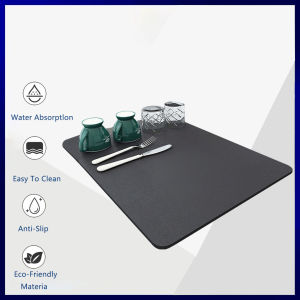 Kitchen Mat Anti Slip Dish Drying Mat Dish Drying Mat Absorbent Pad Sink Mat Quick Drying Cup Mat For  Wash Basin Sink