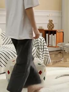 Sacesr Tatami Sofa Single Pouf Sitting Creative Square Fluffy Low Stool Fabric Bean Bag Sofas Modern Simple Living Room Furniture 4P7H5