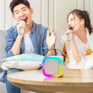 Bluetooth K12 Karaoke Di Động 5.3 PA Hệ Thống Loa kèm 1-2 Micro Không Dây Nhà Họ Hát Trẻ Em Quà Tặng