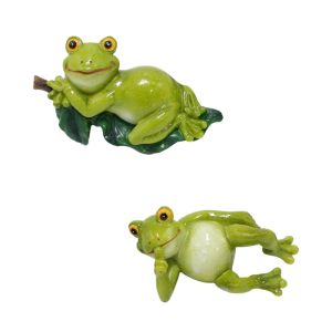 UMBRAULI Cartoon Small Frog Figurine Set Resin Crafts Cute Frog Bonsai Ornaments Frog Sculpture Handicraft Frog Hanging Flower Pot Plant Pot