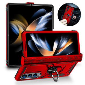 For Samsung Galaxy Z Fold4 5G ZFold4 Case Car c Ring Stand Holder Armor Phone Cases For Samsung Z fold Zfold 4 Back Cover