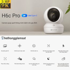 [Giá Sốc] Camera WIFI EZVIZ H6C PRO (Thay Thế C6N) 2MP FullHD Xoay 360 Độ Đàm Thoại 2 Chiều Chính Hãng Bảo Hành 24 Tháng
