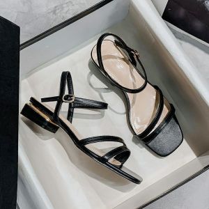 COD  Wanita Dewi Stail Perancis Tumit Kecil Wanita Selipar 2024 Tahun Ini Musim Panas a Baru Tapak Rata Kasut Rome Tumit Rendah Kasut Wanita  Sem