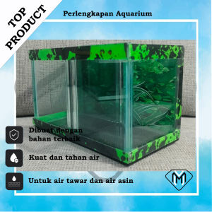 Aquarium Mini Malis 2 Kompartemen - Tahan Air Kuat Warna Camouflage untuk Ikan Cupang