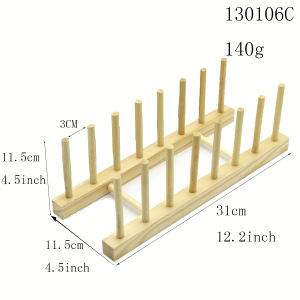 Wooden Kitchen Dish Drain Rack Dinnerware Storage Organizer Tray Cup Drying Shelf Drainer Holders