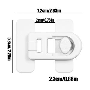 Refrigerator lock Baby Child safety lock - Secure Fast and easy 3M adhesive Cabinet drawer lock Multi-purpose furniture Kitchen oven