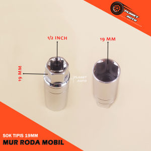 Mata Shock Tipis 19 mm Membuka Mur Baut Roda Mobil Velg Racing